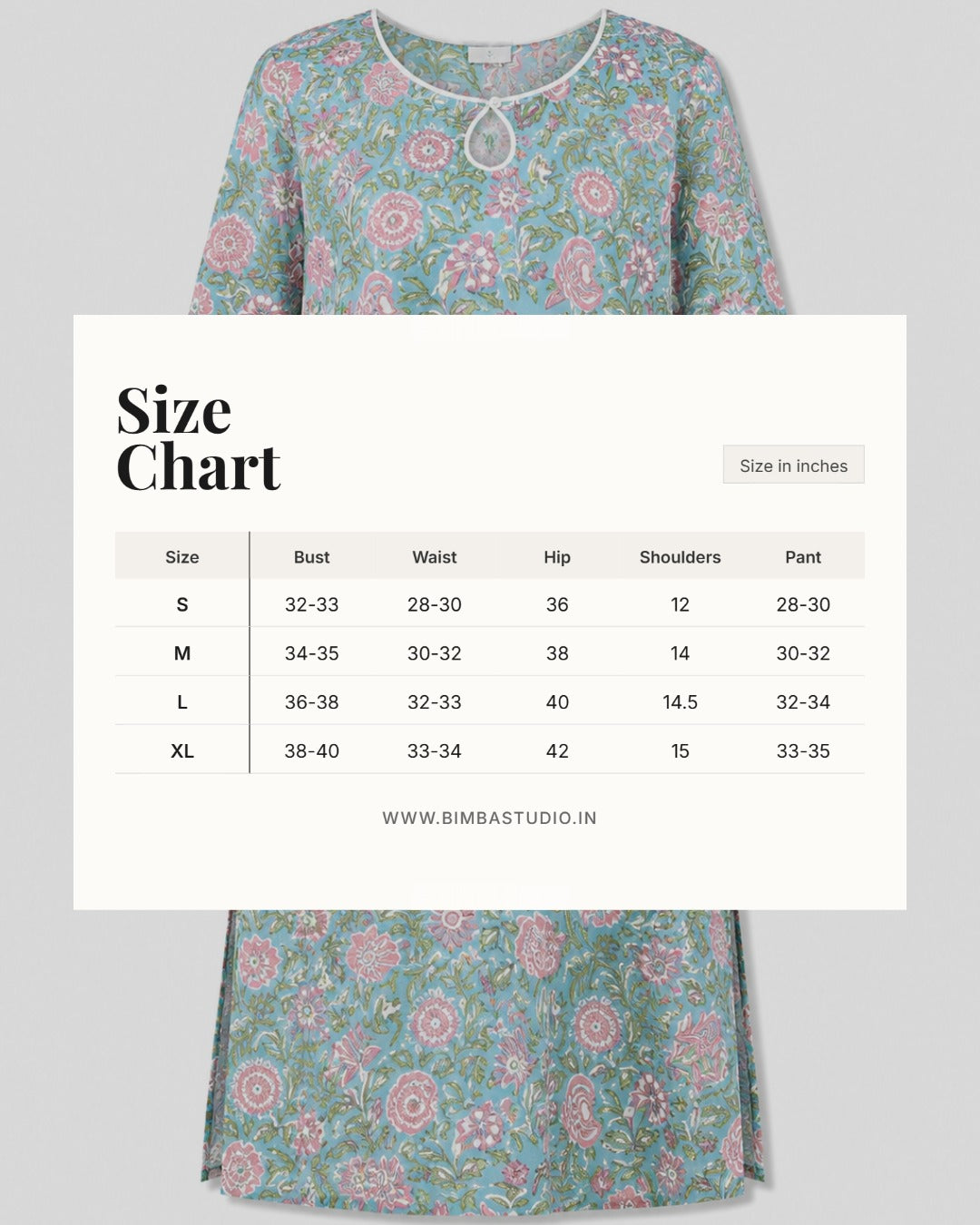 Lilly Floral Handblock Cotton Co-ord Set