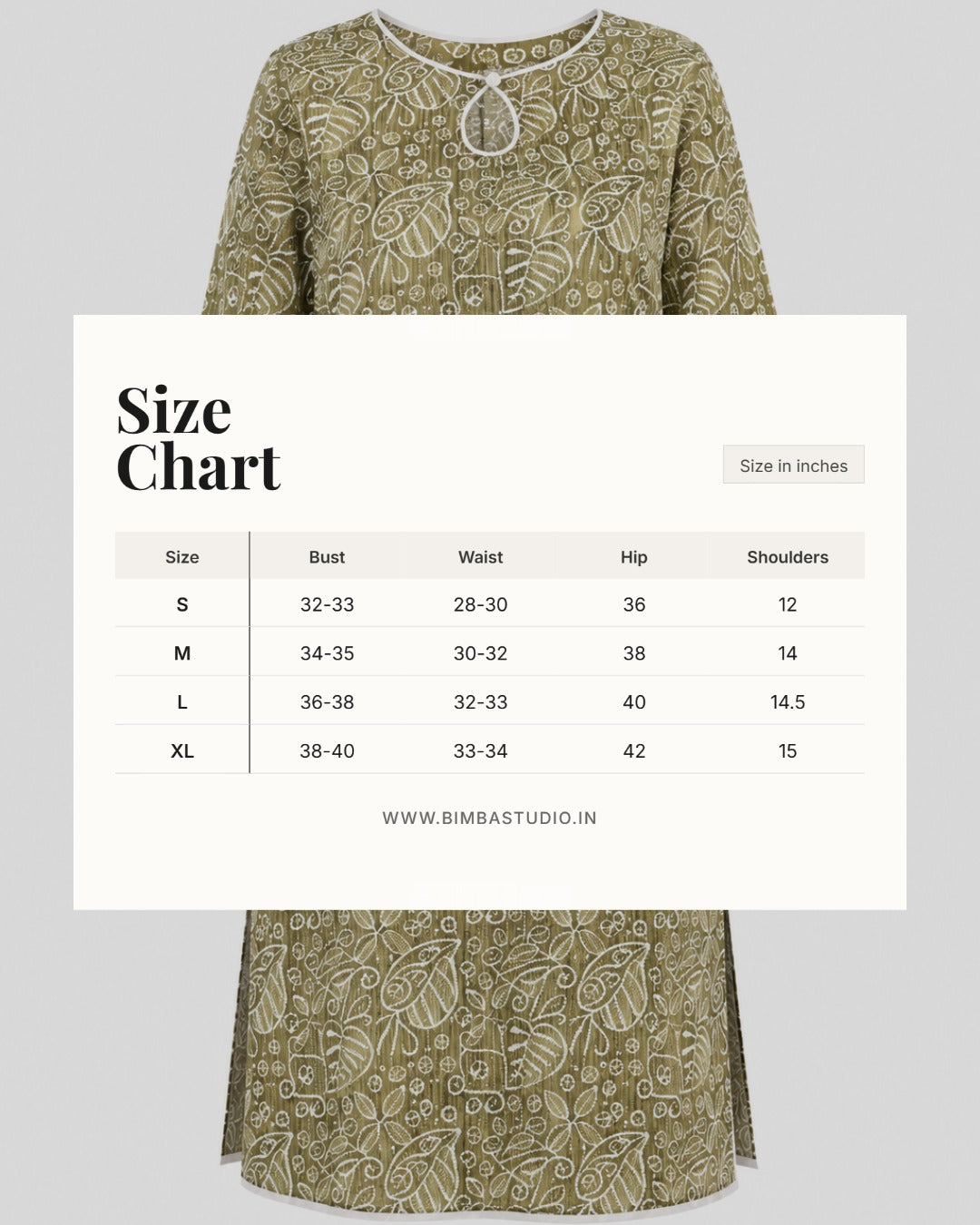 Forest Muse Handblock Cotton Straight Kurta