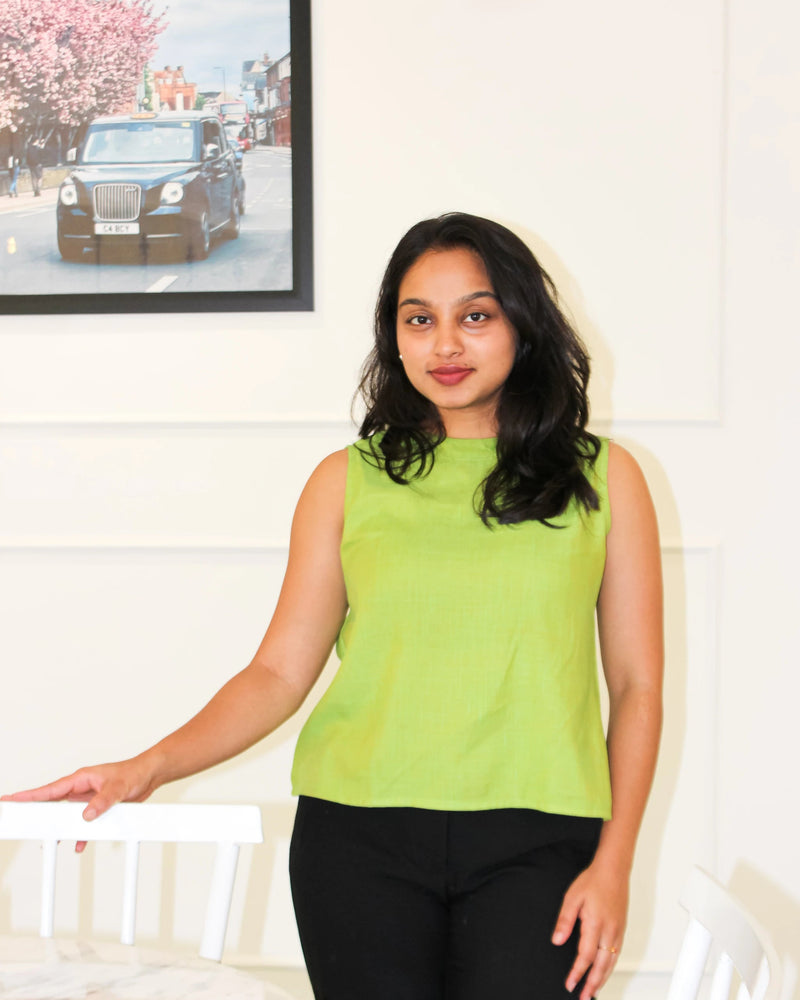Lime Green Highneck Top