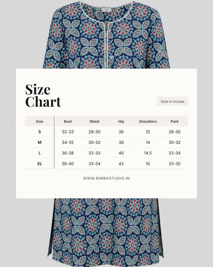 Nakshatra Handblock Printed Cotton Co-ord Set
