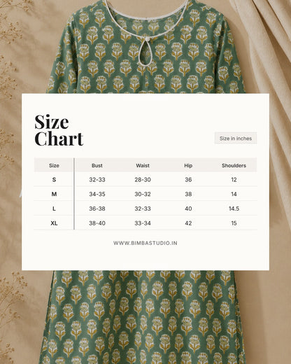 Veni Handblock Printed Cotton Straight Kurta