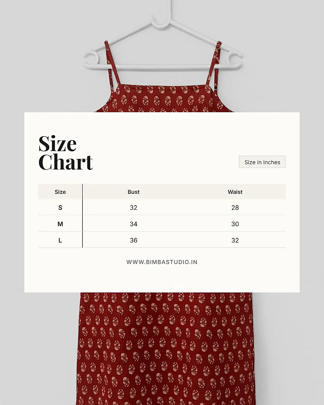 Sindhoor Spaghetti strap kurti - Bimba Studio 