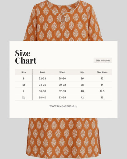 Tamra Handblock Printed Cotton Straight Kurta